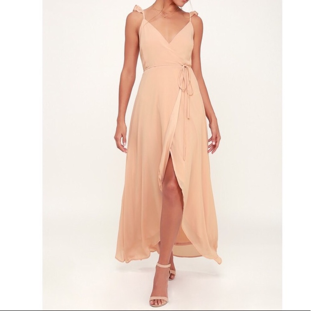 Lulu's Peach High Low Dress